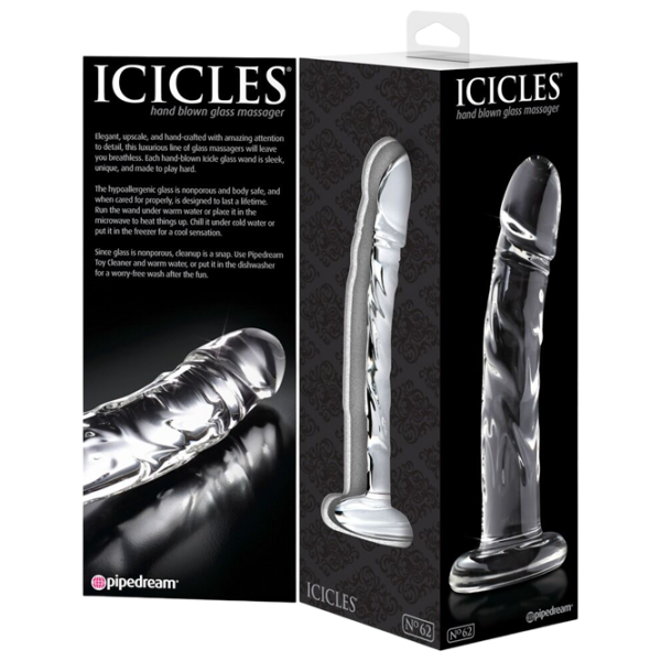 Дилдо Icicles No.62 (18 см) / Прозрачный photo 2