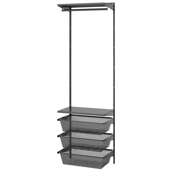 Etajeră Ikea Boaxel Anthracite / Oțel photo 1 Etajeră Ikea Boaxel Anthracite / Oțel photo 1