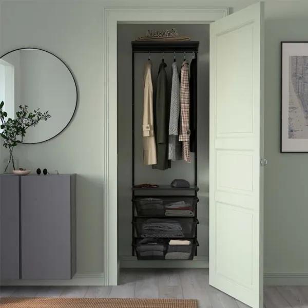 Etajeră Ikea Boaxel Anthracite / Oțel photo 2 Etajeră Ikea Boaxel Anthracite / Oțel photo 2