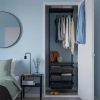 Etajeră Ikea Boaxel Anthracite / Oțel photo 3