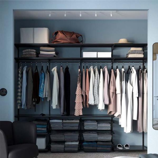 Etajeră Ikea Boaxel Anthracite / Oțel photo 2 Etajeră Ikea Boaxel Anthracite / Oțel photo 2