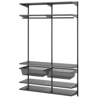 Стеллаж Ikea Boaxel Антрацит / Cталь