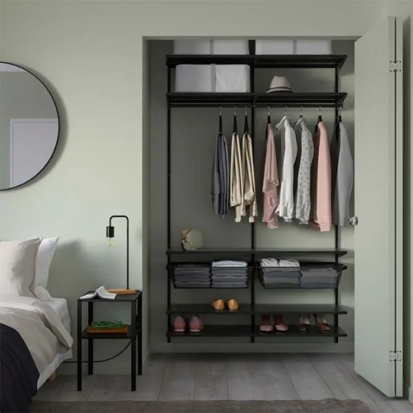 Etajeră Ikea Boaxel Anthracite / Oțel photo 2