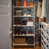 Стеллаж Ikea Jonaxel 160 x 80 x 38см cm / Сталь / White photo 2