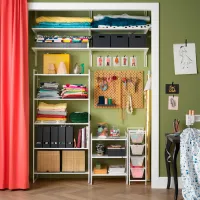 Etajeră Ikea Jonaxel 160 x 182 x 51 cm / Oțel / White photo 2