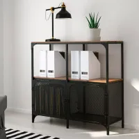 Стеллаж Ikea Fjallbo 95 x 100 x 36см cm / Массив / Black photo 3