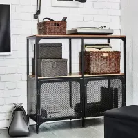 Стеллаж Ikea Fjallbo 95 x 100 x 36см cm / Массив / Black photo 4