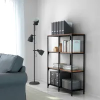 Стеллаж Ikea Fjallbo 136 x 100 x 36см cm / Массив / Black photo 2