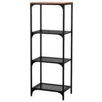 Стеллаж Ikea Fjallbo 136 x 51 x 36см cm / Массив / Black