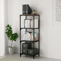 Стеллаж Ikea Fjallbo 136 x 51 x 36см cm / Массив / Black photo 2