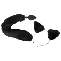 Jucărie anală Bad Kitty Pet Play Plug & Ears 2in1 Black photo 3