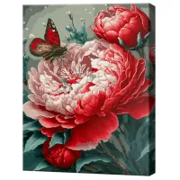 Картина по номерам Art Gallery Бабочка на пионе GX46357 50 x 40 см / Вертикальная photo 3