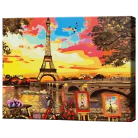 Картина по номерам Art Gallery Вдохновляющая Эйфелева Башня GX32613 50 x 40 см / Горизонтальная