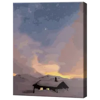 Картина по номерам Art Gallery Домик среди снегов GX46047 50 x 40 см / Вертикальная