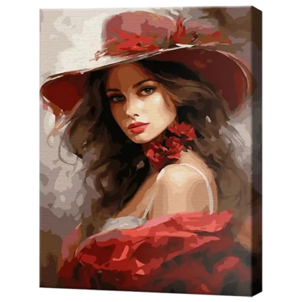 Pictură pe numere Art Gallery Fată în pălărie GX46462 50 x 40 cm / Verticală photo 3 Pictură pe numere Art Gallery Fată în pălărie GX46462 50 x 40 cm / Verticală photo 3