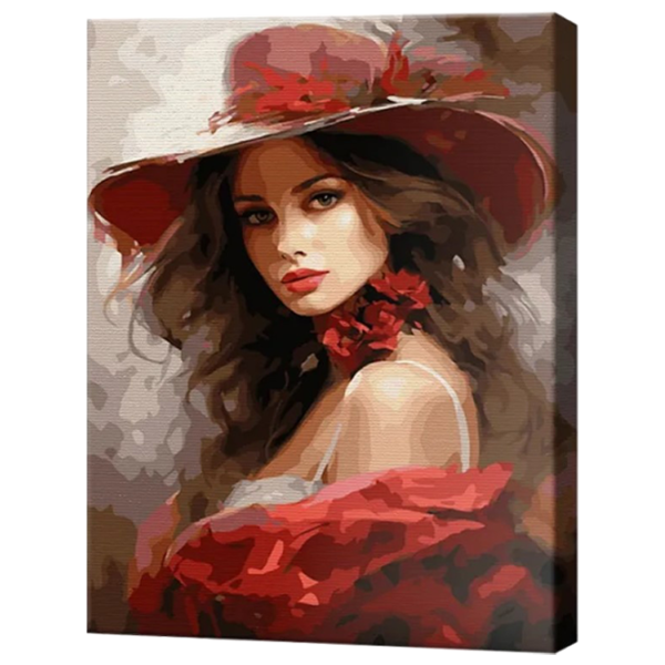 Pictură pe numere Art Gallery Fată în pălărie GX46462 50 x 40 cm / Verticală photo 3 Pictură pe numere Art Gallery Fată în pălărie GX46462 50 x 40 cm / Verticală photo 3