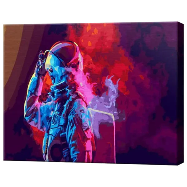 Картина по номерам Art Gallery Космонавт в цветном дыме GX42773 50 x 40 см / Горизонтальная photo 1