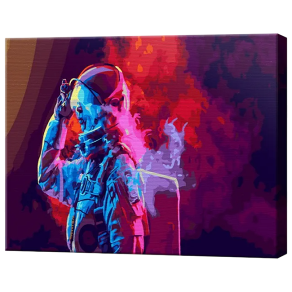 Картина по номерам Art Gallery Космонавт в цветном дыме GX42773 50 x 40 см / Горизонтальная photo 1