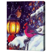 Картина по номерам Art Gallery Кардинал у фонаря GX39232 50 x 40 см / Вертикальная