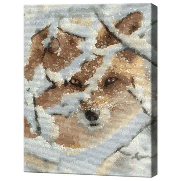 Картина по номерам Art Gallery Лиса в зимнем лесу GX37186 50 x 40 см / Вертикальная photo 1