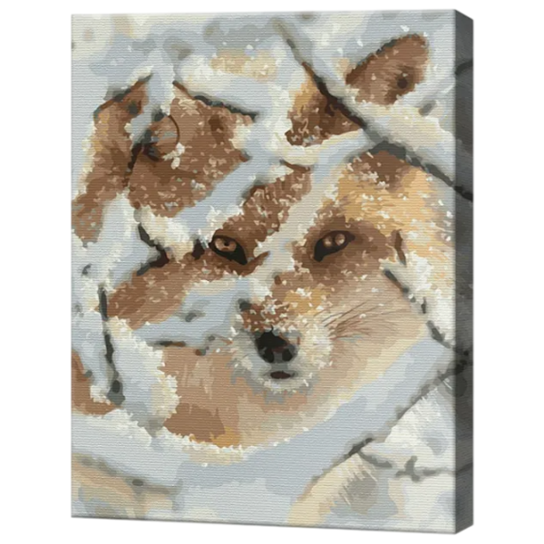 Картина по номерам Art Gallery Лиса в зимнем лесу GX37186 50 x 40 см / Вертикальная photo 1