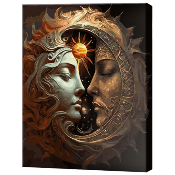 Pictură pe numere Art Gallery Soarele și luna GX46954 50 x 40 cm / Verticală photo 1 Pictură pe numere Art Gallery Soarele și luna GX46954 50 x 40 cm / Verticală photo 1