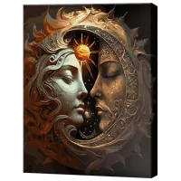Картина по номерам Art Gallery Солнце и луна GX46954 50 x 40 см / Вертикальная