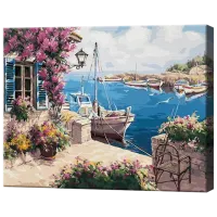 Картина по номерам Art Gallery Яхта у дома GX29487 50 x 40 см / Горизонтальная
