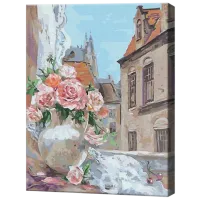 Картина по номерам Art Gallery Цветы на тротуаре GX42627 50 x 40 см / Вертикальная