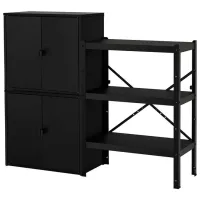 Стеллаж Ikea Bror  Черный / Cталь