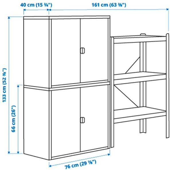 Etajeră Ikea Bror  Black / Oțel photo 5