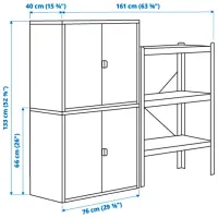 Etajeră Ikea Bror Black / Oțel photo 5