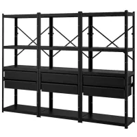 Стеллаж Ikea Bror  Черный / Cталь