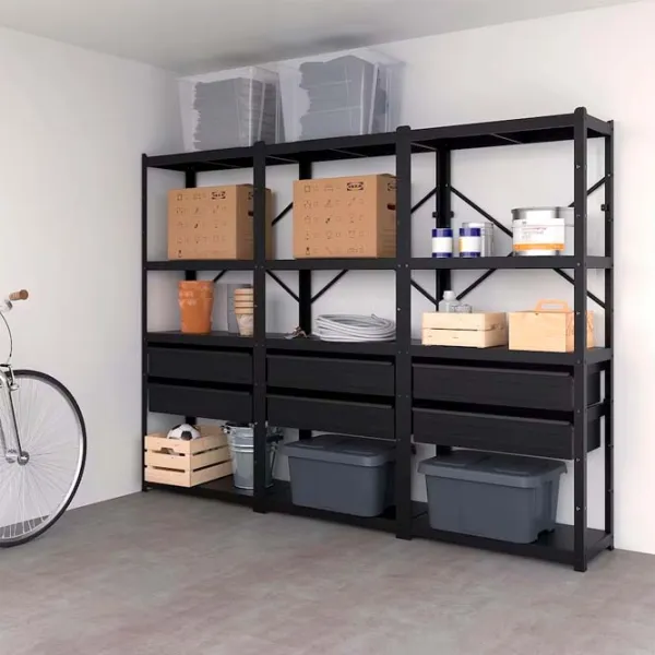 Etajeră Ikea Bror  Black / Oțel photo 2