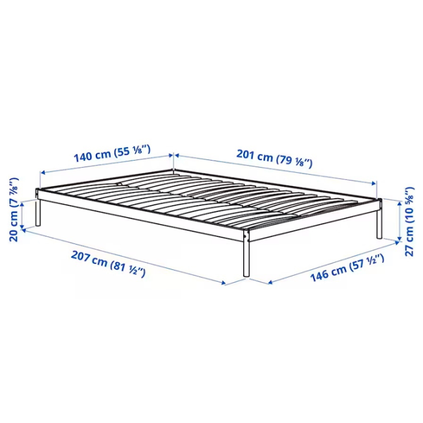 Pat Ikea Vevelstad 140 x 200 cm / Furnir / White photo 6
