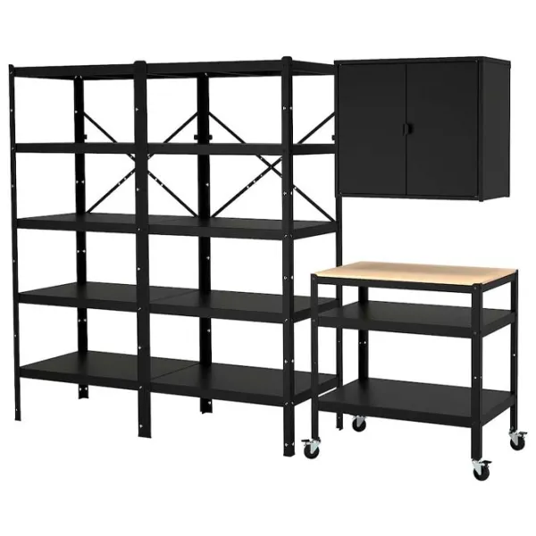 Etajeră Ikea Bror  Black / Oțel photo 1
