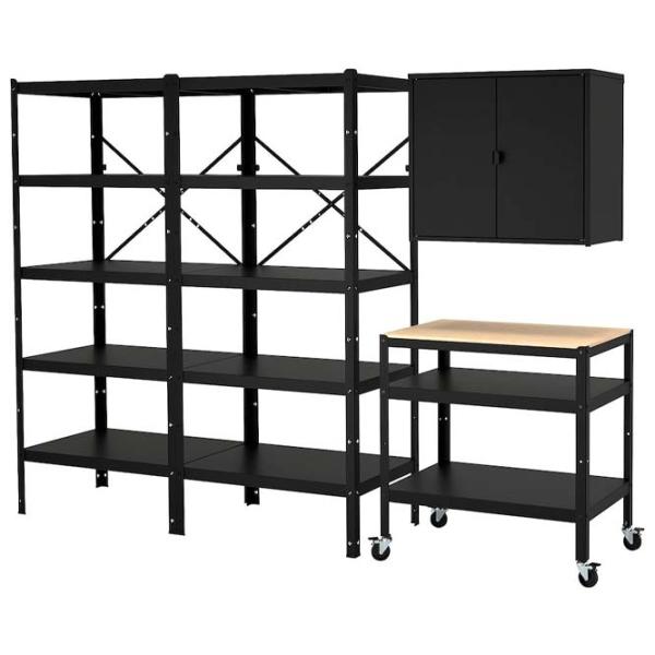 Etajeră Ikea Bror  Black / Oțel photo 1