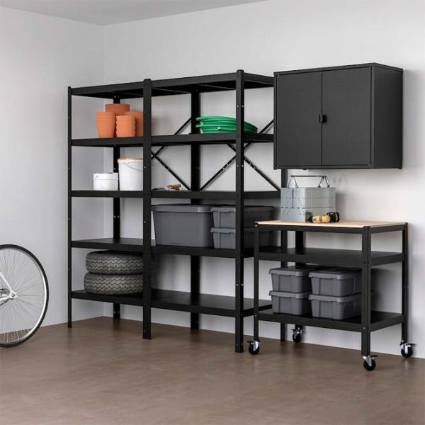 Etajeră Ikea Bror  Black / Oțel photo 3