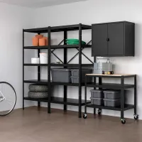Etajeră Ikea Bror Black / Oțel photo 3