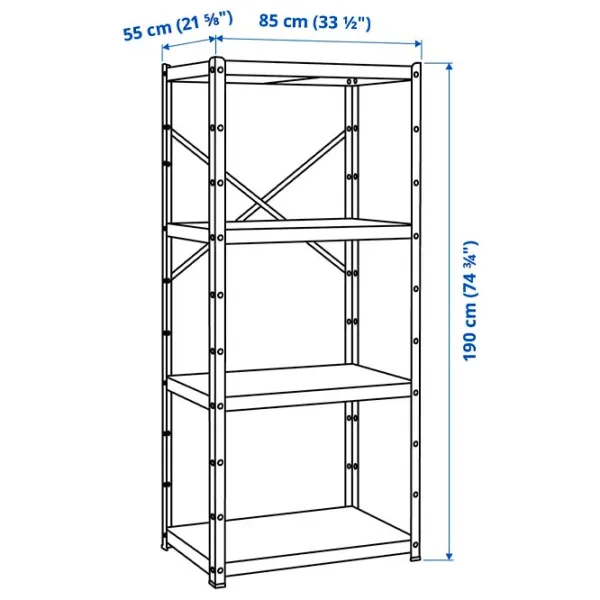 Etajeră Ikea Bror  Black / Oțel photo 7