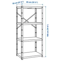 Etajeră Ikea Bror Black / Oțel photo 7