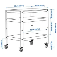 Etajeră Ikea Bror Black / Oțel photo 9