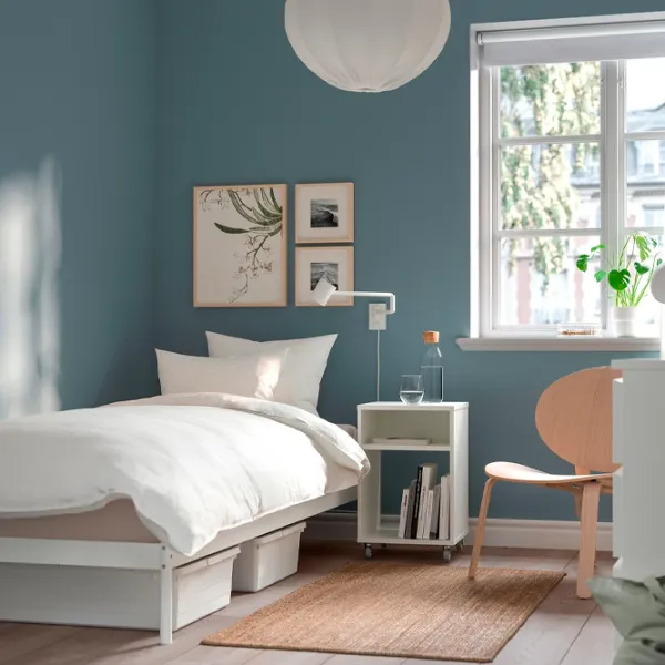 Кровать Ikea Vevelstad 90 x 200 см / Шпон / Белый photo 2