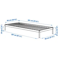 Pat Ikea Vevelstad 90 x 200 cm / Furnir / White photo 6