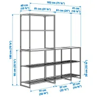 Etajeră Ikea Jostein White / Oțel photo 4