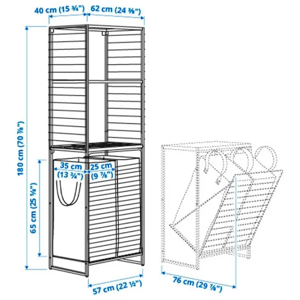 Стеллаж Ikea Jostein Белый / Cталь photo 3 Стеллаж Ikea Jostein Белый / Cталь photo 3