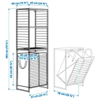 Etajeră Ikea Jostein White / Oțel photo 3