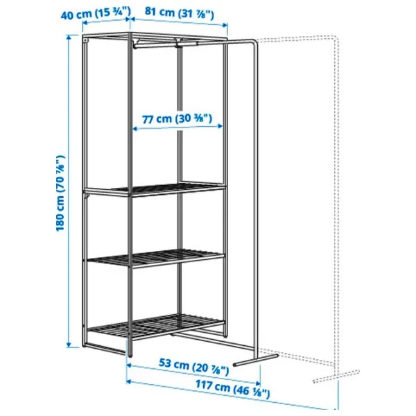Etajeră Ikea Jostein White / Oțel photo 5 Etajeră Ikea Jostein White / Oțel photo 5