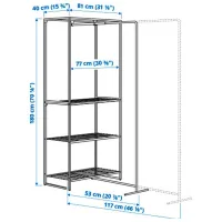 Стеллаж Ikea Jostein Белый / Cталь photo 5
