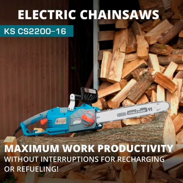 Fierăstrău cu lanţ Konner&Söhnen KSCS2200-16 Electrică/ Blue photo 6 Fierăstrău cu lanţ Konner&Söhnen KSCS2200-16 Electrică/ Blue photo 6